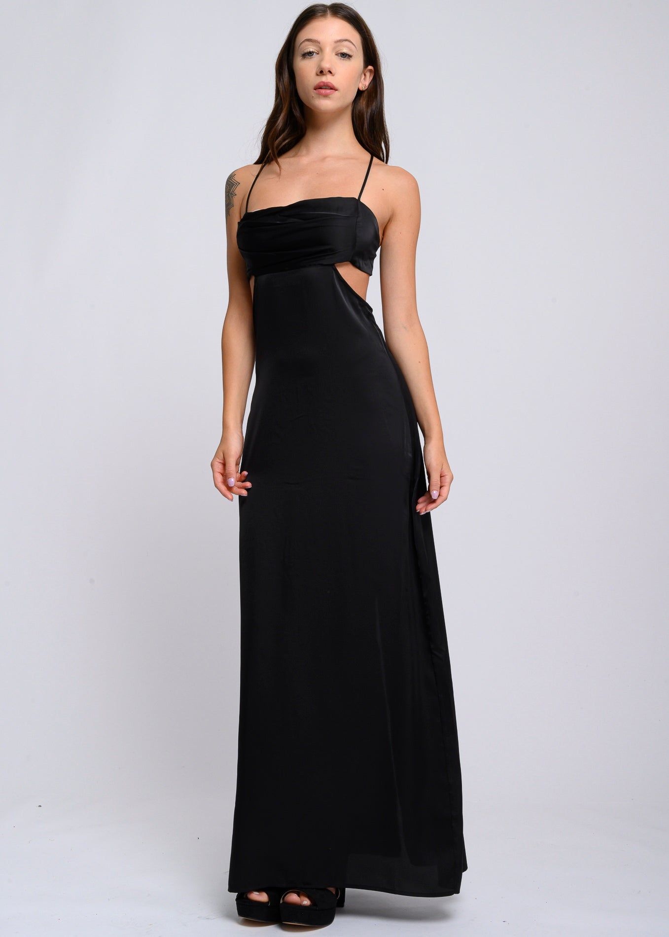 Vestido maxi satin espalda abierta sold by Shasa product image thumbnail 5