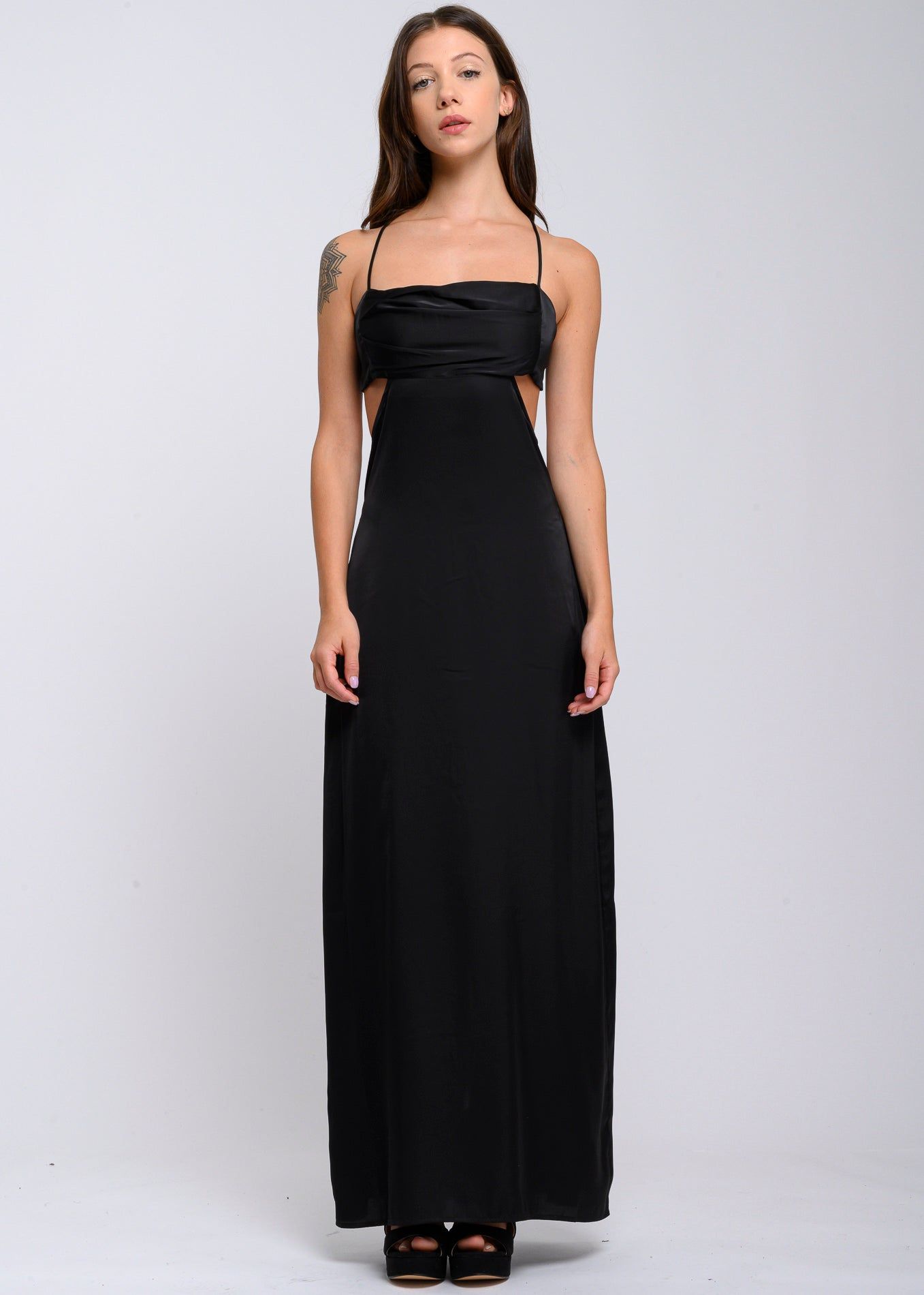 Vestido maxi satin espalda abierta sold by Shasa product image thumbnail 2