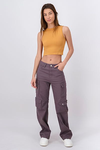 Pantalon Wide Leg Cargo Bolsas sold by Shasa