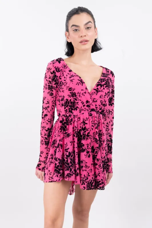Vestido Mesh Flock Manga Larga sold by Shasa