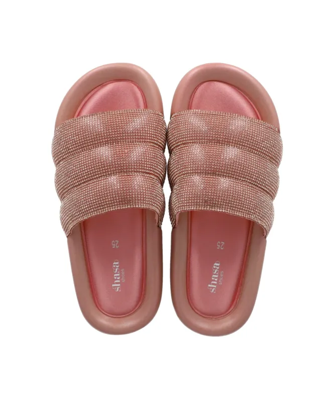 Sandalias capitonada brillos sold by Shasa