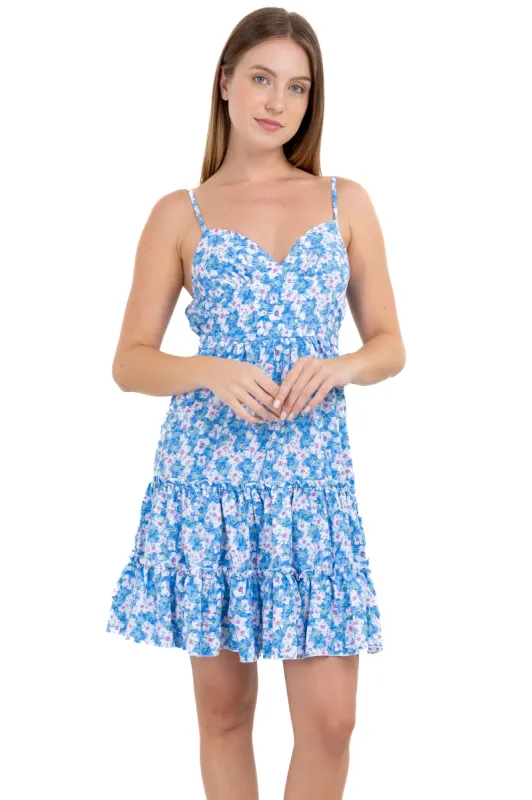 Vestido mini flores escote corazón sold by Shasa