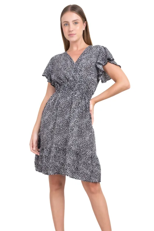 Vestido mini escote cruzado puntos sold by Shasa