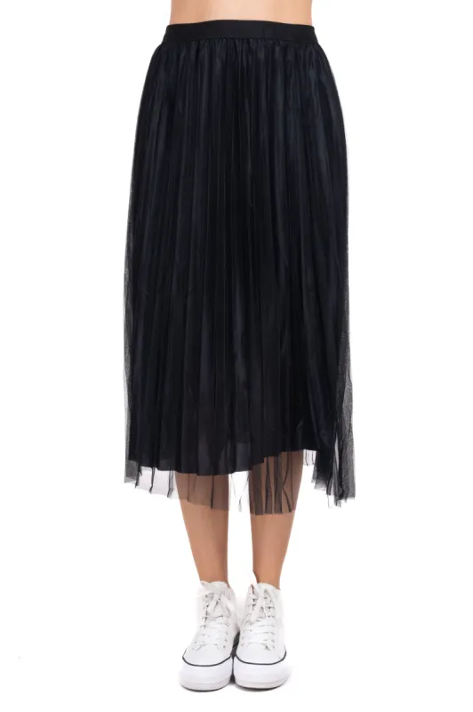 Falda Midi Plisada Mesh sold by Shasa
