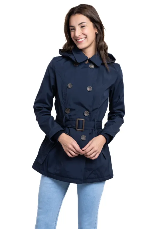 Gabardina monocolor botones cinturón sold by Shasa