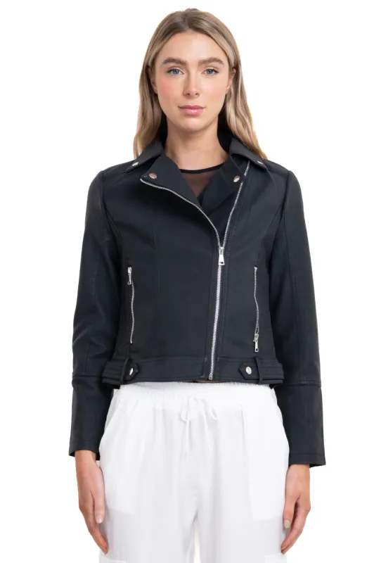Chamarra biker cierre cruzado sold by Shasa