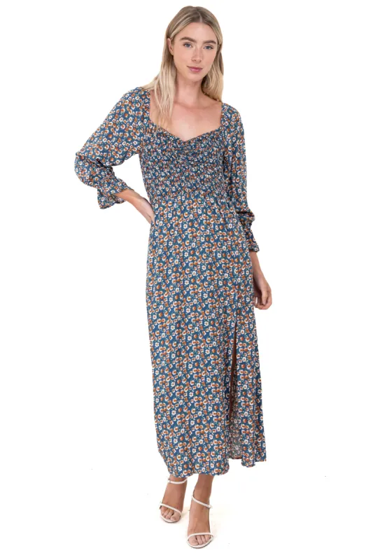 Vestido maxi manga abullonada sold by Shasa