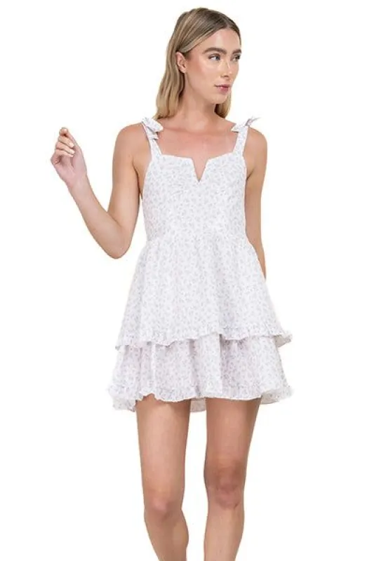 Vestido Doble Olan Estampado Mini Flores sold by Shasa