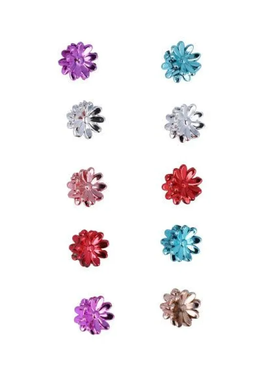 Set 10 pincitas metálicas flores sold by Shasa
