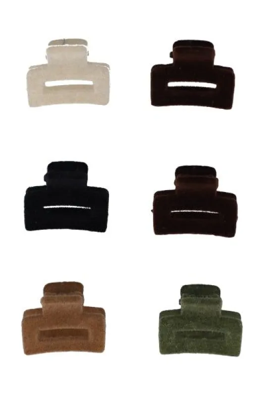 Set 6 pinzas mini velvet sold by Shasa