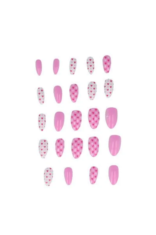 Set 24 uñas mini corazones sold by Shasa