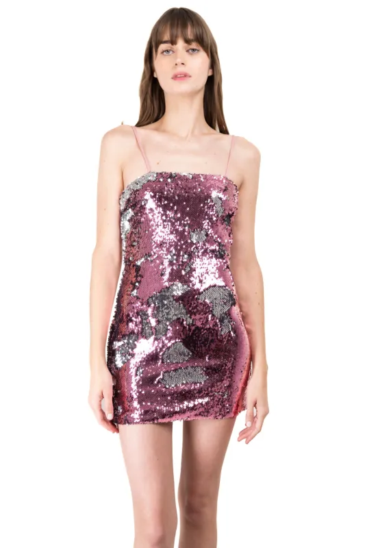 Vestido mini lentejuelas doble vista sold by Shasa