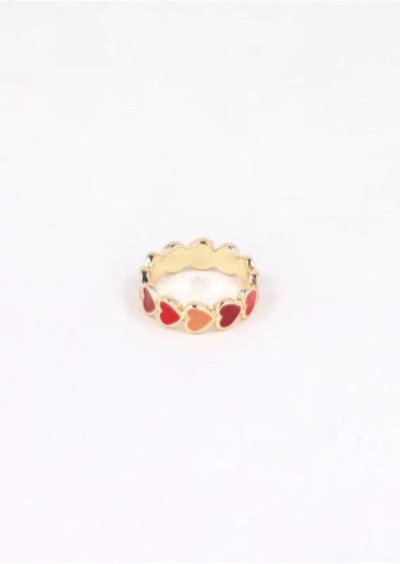 Anillo corazones multicolor sold by Shasa