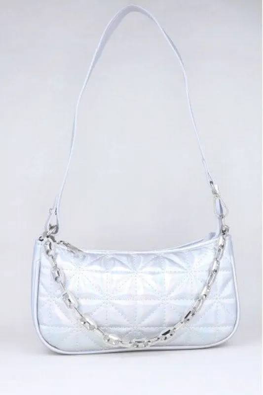 Bolso baguette capitonado metálico sold by Shasa