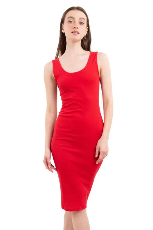 Vestido midi bodycon acanalado sold by Shasa