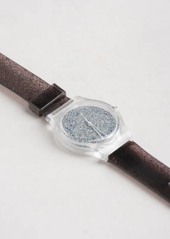 Reloj analógico transparente brillos sold by Shasa
