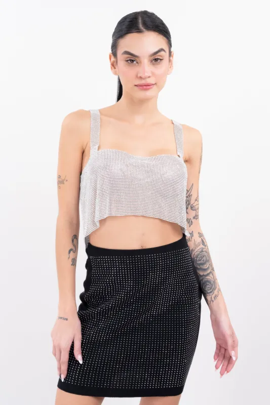 Top Crop Espalda Descubierta Brillos sold by Shasa