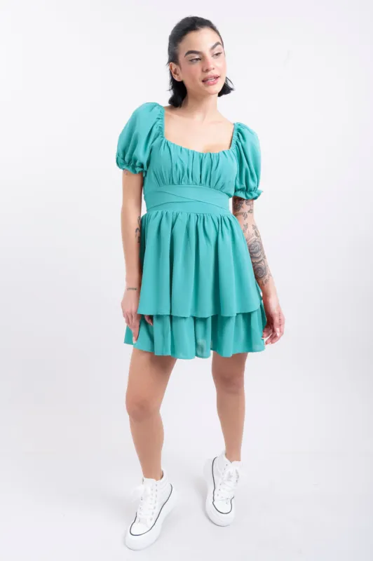 Vestido Mini Capas Moño sold by Shasa