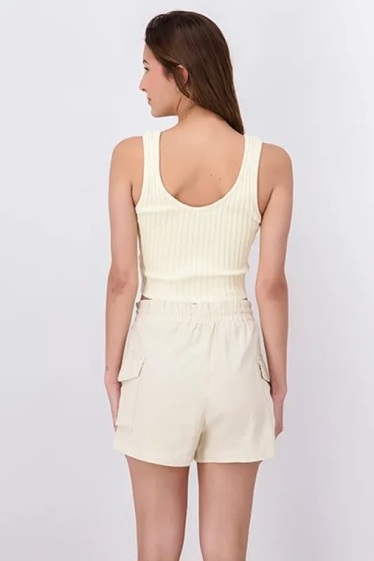 Vestido mini escote cascada liso sold by Shasa