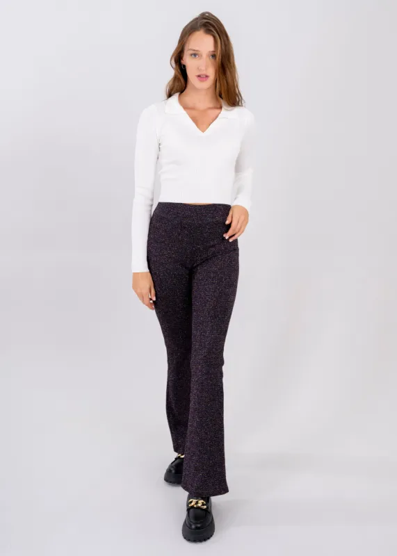 Pantalón flared lurex sold by Shasa