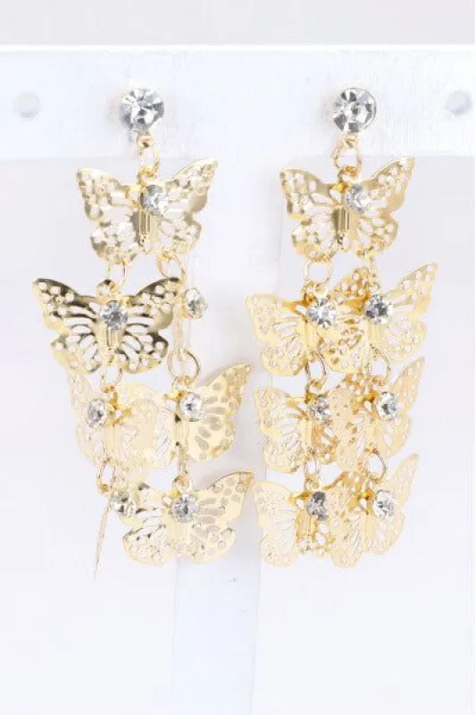 Aretes Multi Mariposas sold by Shasa