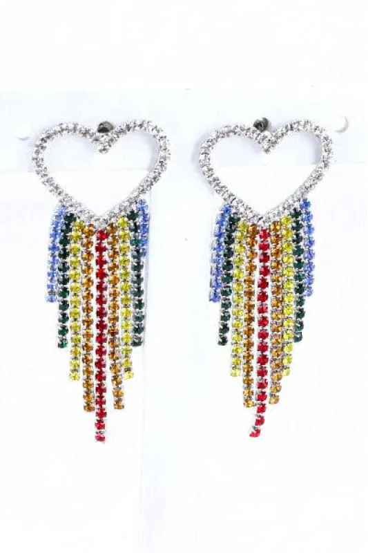 Aretes Corazon Arcoiris sold by Shasa