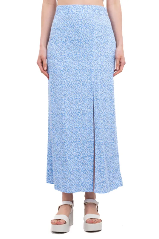 Falda maxi floreada abertura sold by Shasa