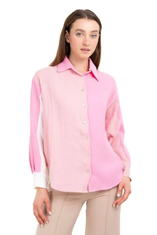 Camisa textura bicolor sold by Shasa