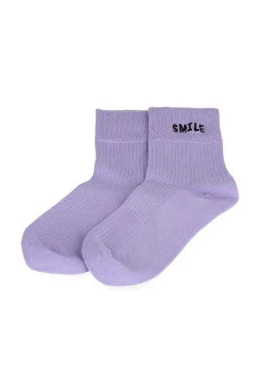 Calcetas acanalados bordado Smile sold by Shasa