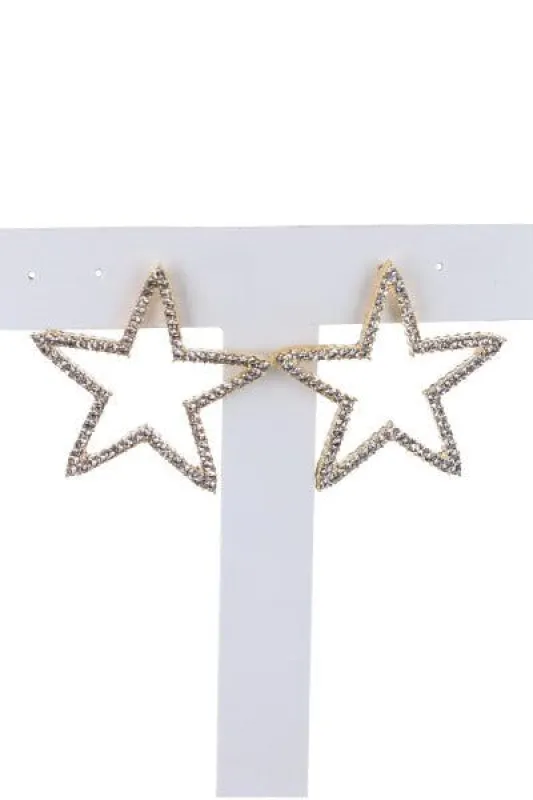 Aretes midi estrella brillos sold by Shasa