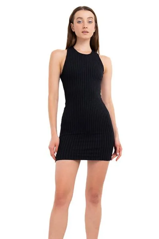 Vestido mini acanalado cintas cruzadas sold by Shasa