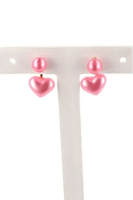 Aretes corazón aperlado sold by Shasa