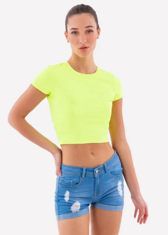 Top manga corta acanalado sold by Shasa