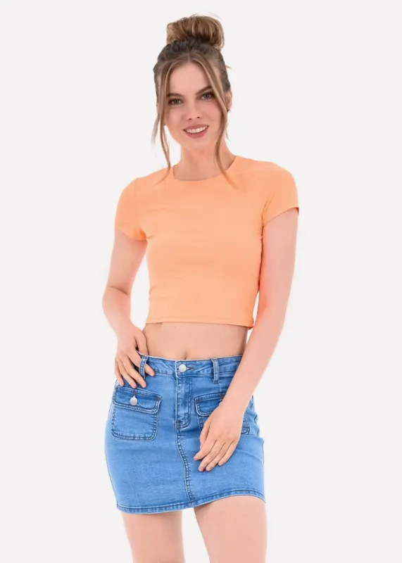 Top manga corta acanalado sold by Shasa