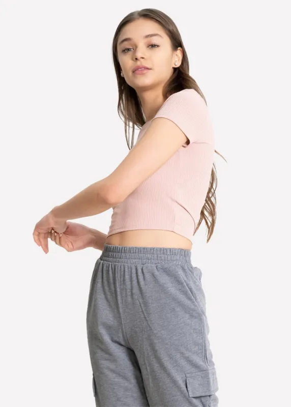 Top manga corta acanalado sold by Shasa