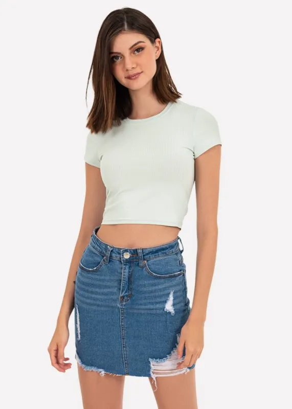 Top manga corta acanalado sold by Shasa