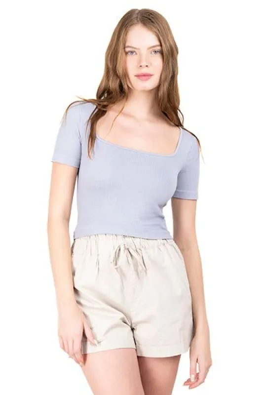 Top escote cuadrado acanalado sold by Shasa