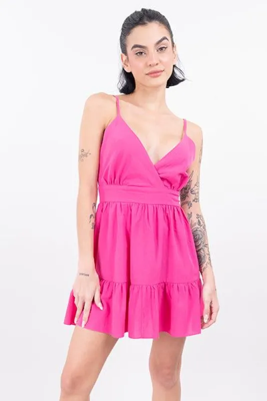 Vestido mini cruzado tirantes sold by Shasa