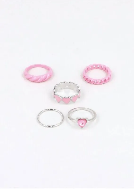 Set 5 Anillos Corazones sold by Shasa
