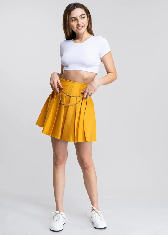 Falda mini tableada cadena sold by Shasa