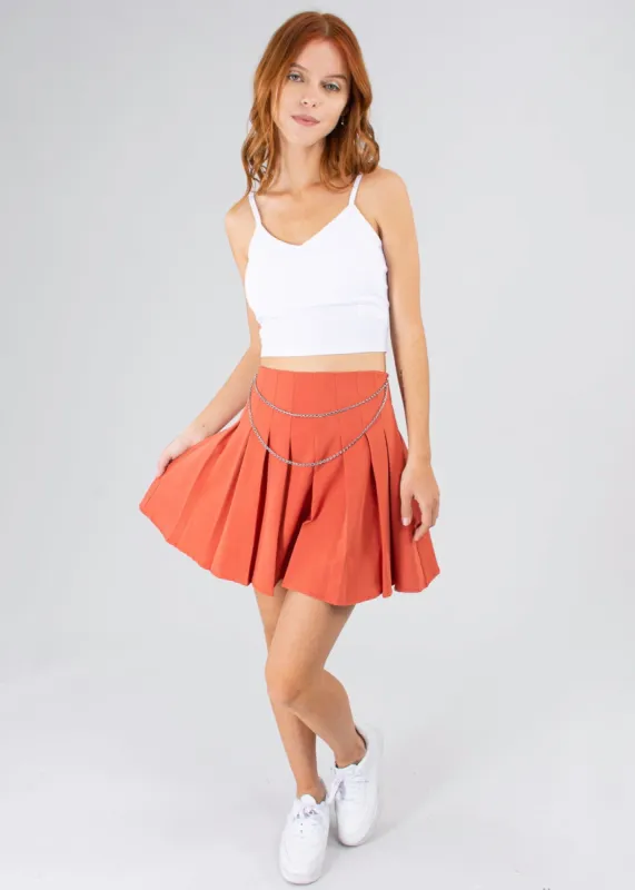 Falda mini tableada cadena sold by Shasa