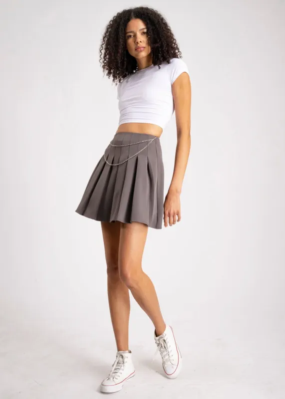 Falda mini tableada cadena sold by Shasa
