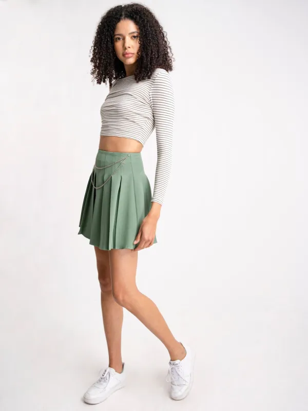 Falda mini tableada cadena sold by Shasa