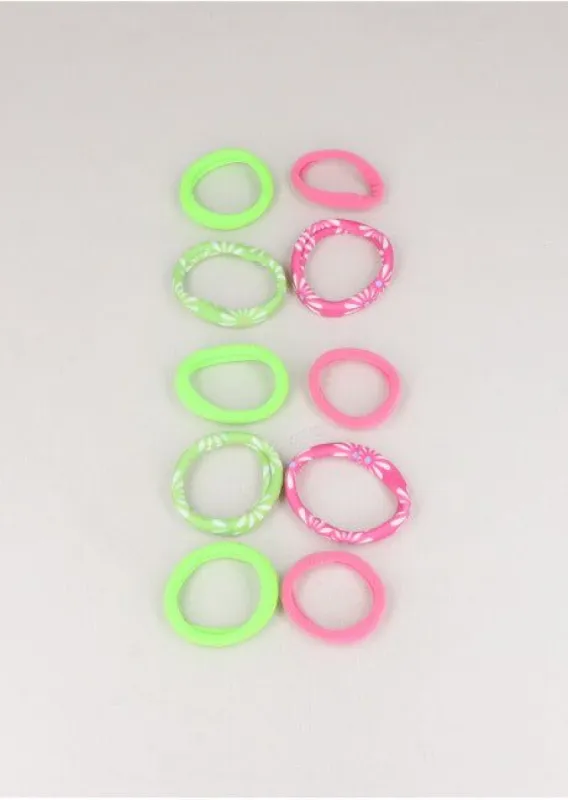 Set 10 ligas estampado flores sold by Shasa