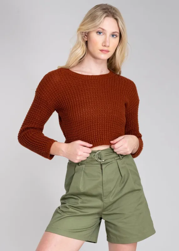 Suéter tejido corto sold by Shasa