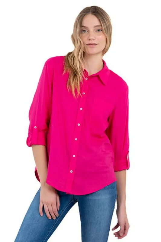 Camisa lisa manga larga elevadores sold by Shasa