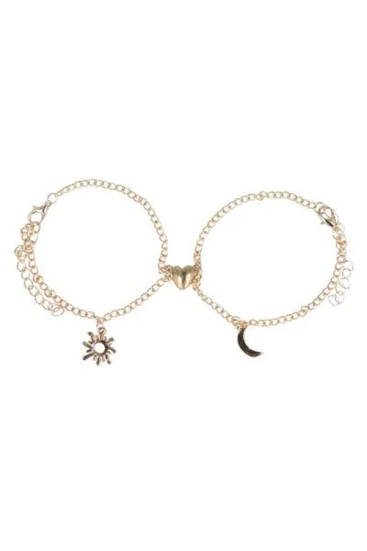 Dúo pulseras sol luna imán sold by Shasa