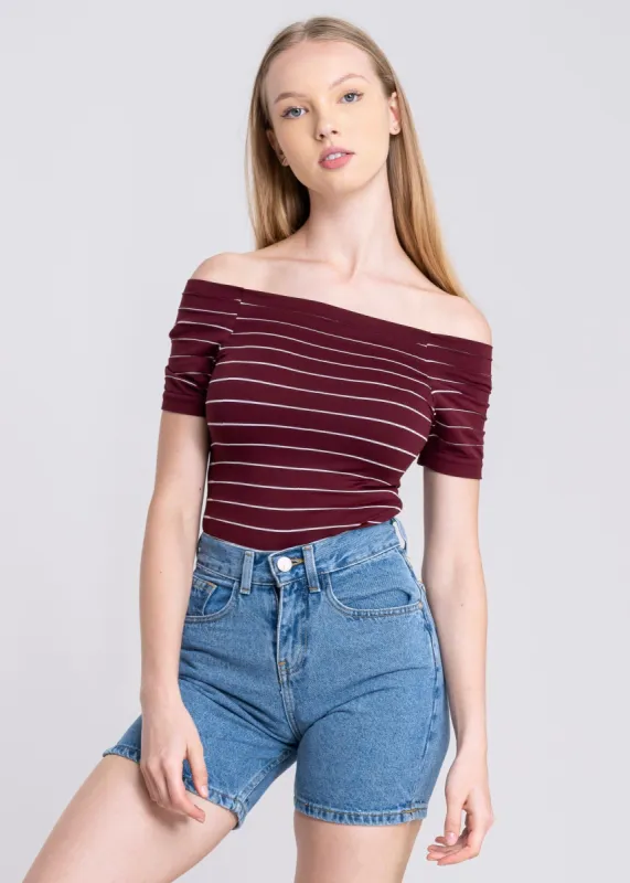 Bodysuit rayas hombro descubierto sold by Shasa