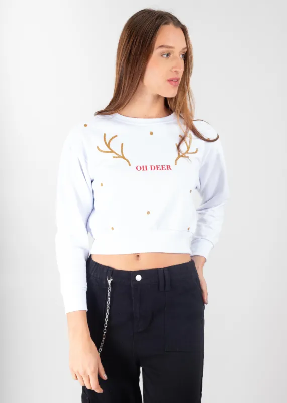 Hoodie navideña cuernos reno sold by Shasa