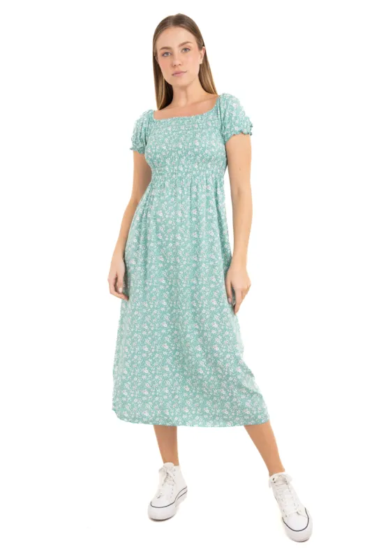 Vestido maxi manga abullonada sold by Shasa